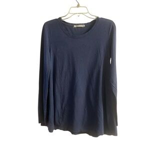 Peruvian Connection Deep Blue Long Sleeve Top XS/S